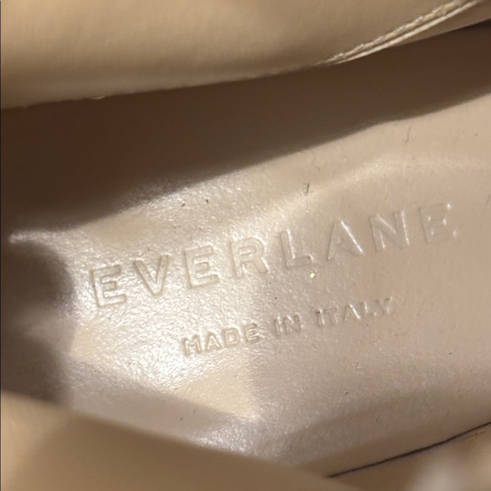 Everlane Pale Yellow Leather Ankle Booties with Side Zip - Picture 7 of 8